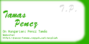 tamas pencz business card